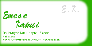 emese kapui business card
